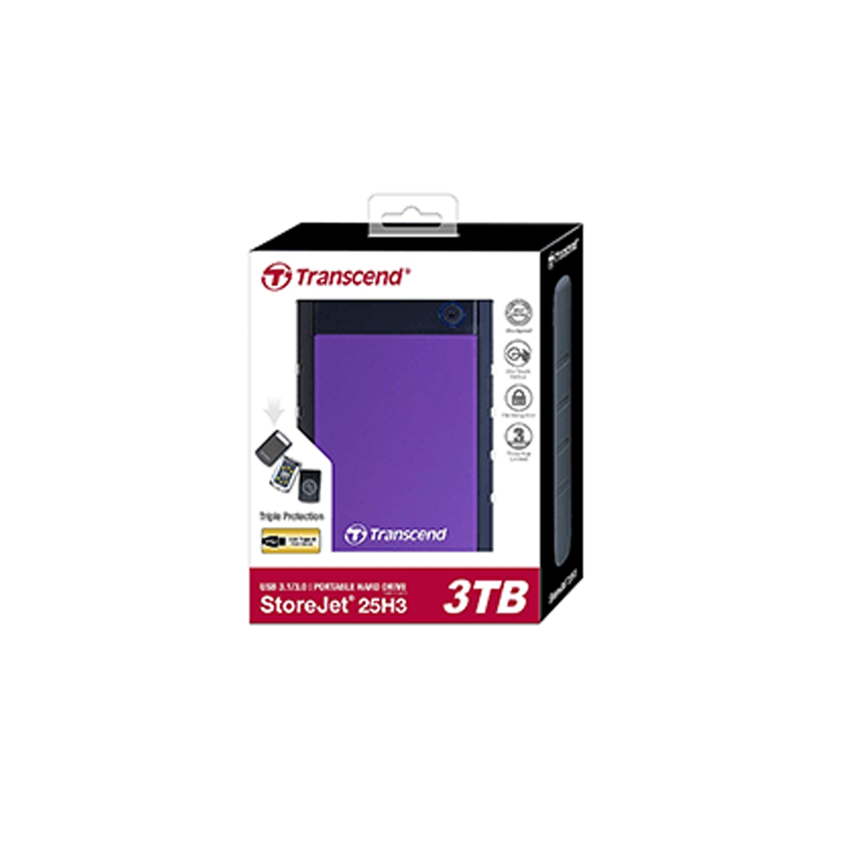 Transcend 3TB USB External Hard Drive image 1